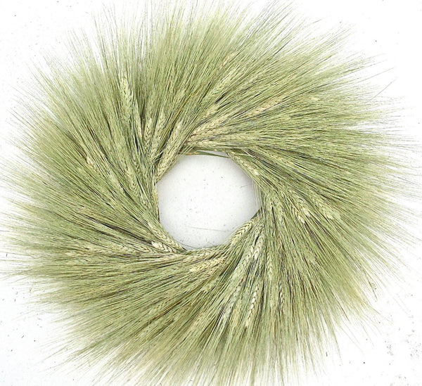 Bearded Green Wheat Wreath - 19 inch