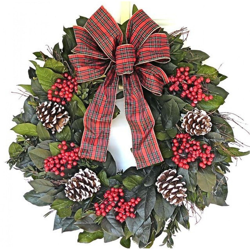 Dried Deck the Halls Wreath | 22" and 30"