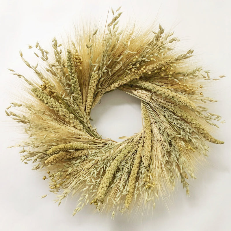 Mixed Grain Wheat Wreath - 19 inch