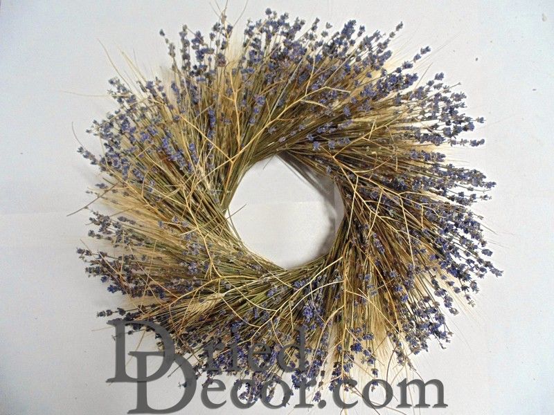 Dried Wheat and Lavender Wreath | 22"