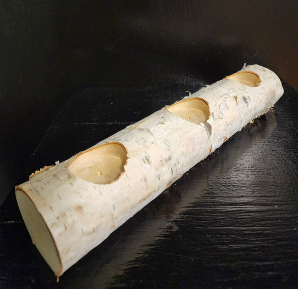 White Birch Yule Log Holders | Case of 12