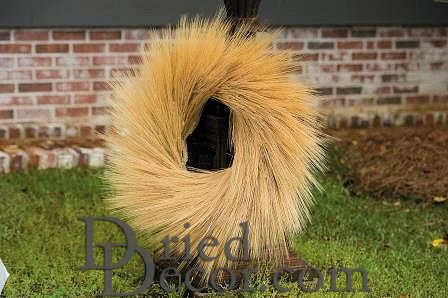 Extra Large Natural Wheat Wreath - 26 inch | Blond Golden Natural